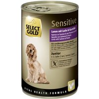 SELECT GOLD Sensitive Junior Lamm mit Lachs und Kartoffel 6x400 g SELECT GOLD Sensitive Junior Lamm mit Lachs und Kartoffel 6x400 g von SELECT GOLD