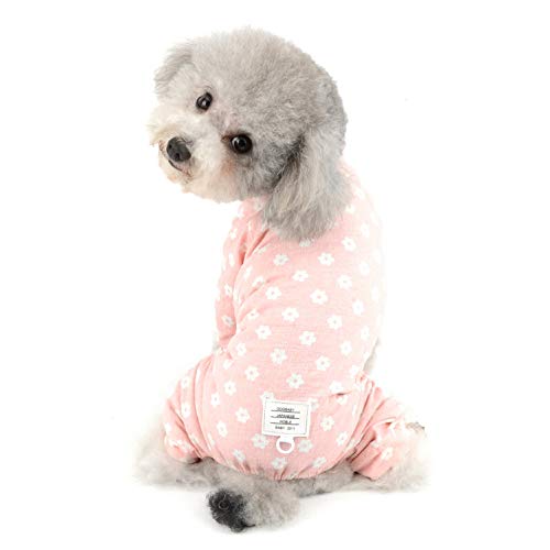 SELMAI Schlafanzug für kleine Hunde, Mädchen, Baumwolle, Welpen, Jumpsuit, Doggie, weich, Chihuahua-Kleidung von SELMAI