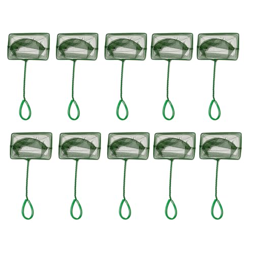 SELVFZ 10pcs Professionelles Fischschaufelnetz Für Aquarien Multifunktionale Nutzung Fischereinetz Schöpfernetz Mit Bequemen Griffaquarien Fische von SELVFZ