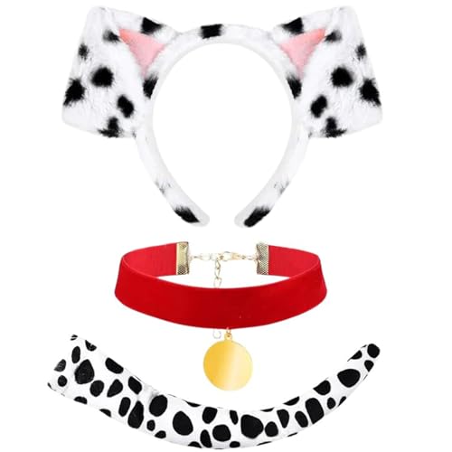 3pcs Halloween Hunde Kostüm Set Für Kinder Erwachsener Cosplay Halloween Hunde Kostümzubehör Mit Stirnband Heckhundkragen 3pcs Halloween Hunde Kostüm Set Für Kinder Erwachsener Cosplay Halloween Hunde Kostümzubehör Mit Stirnband Heckhundkragen von SELVFZ