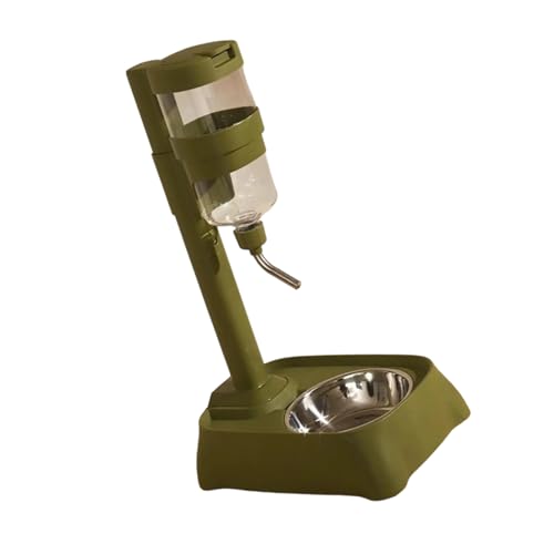 Graue Automatische Haustier Trinkbrunnen Und Feeder Schüssel Mit Höhe Für Hunde Und Katzen Automatische Haustierfuttermittel Verstellbar von SELVFZ