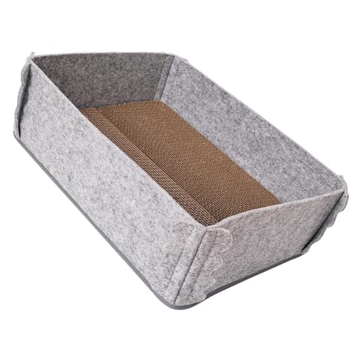 Wellblech Papier Haustier Kratzbett Für Innenkatzen Einfach Zu Verwenden Möbel Für Langeweile Home Entertainment Kratzerbett von SELVFZ