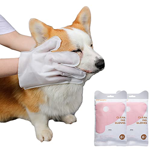 16 Stück Spültücher für Haustiere Baden Hundepflege zum Waschen 5-Finger-Handschuhe Design tragbar einfach zu uns Haustier spülen Reinigung Handschuh Tücher von SELiLe