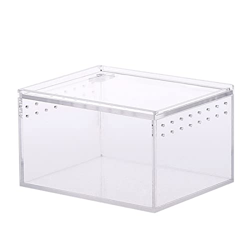 Futterbox, Schlangenzuchtbox, Eidechsenkäfig, Lebensraum, Schlüpfbehälter, transparent, tragbar, für Substrate für Aquarium-Dekorationen von SELiLe