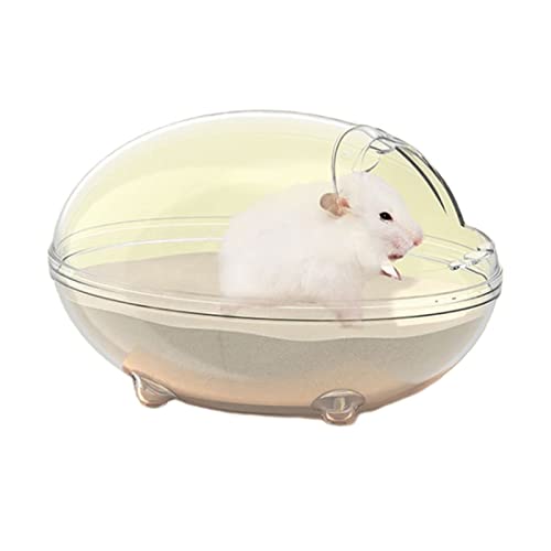 Hamster Klar Badezimmer Langlebig Kunststoff Trockenbad Container Transparent Sandkasten für Streifenhörnchen Maus Rennmaus Leicht zu reinigen Hamster Baden Sandschale Badezimmer Sandkasten Haus von SELiLe