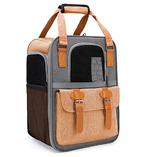 Haustier Rucksack Leichte Taschen Für Katze Tragbare Kleine Käfig Tragetasche Katzen Reisetaschen Atmungsaktive Haustier Rucksack von SELiLe