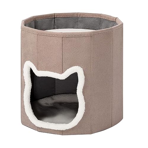 Höhle Kuschelhöhle Haus Ø35xH35cm Indoor Zelt für Katzen Mini Hunde Höhle mit Waschbarer Matte Kleintierhaus Haushalt Nest von SELiLe