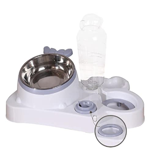 Pet Automatic Waterer Cat Food Container Bowl Anti-Leak Water-Fo- 4 In 1 Pet Large Water Cat Food Dishes For Indoor Cats von SELiLe