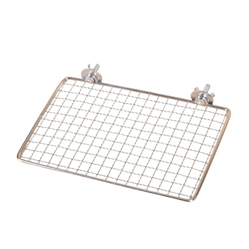 SELiLe Vogelkäfig Papageien Ruheplattform Edelstahl Net Bird Barch Stand Shelf Zur Verbesserung des Komforts Und Der Luftzirkulation von SELiLe
