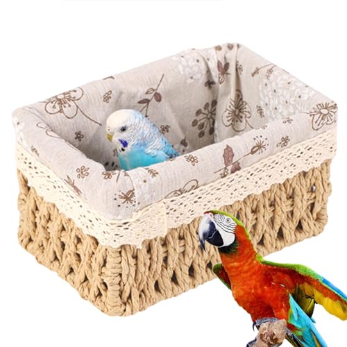 Vogel Papagei Handgewebtes Grasnest Hängbares Vogelhaus Bett für kleine Vogel Kleine Haustiere Schraube Feste Nest Rest Betten Vogelnest Vogelnest für Sittiche Nymphensittiche Vogel Papagei Handgewebtes Grasnest Hängbares Vogelhaus Bett für kleine Vogel Kleine Haustiere Schraube Feste Nest Rest Betten Vogelnest Vogelnest für Sittiche Nymphensittiche von SELiLe