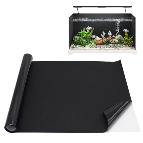 SEMGABO Aquarium Rückwandfolie Schwarz Statisch Haftender, 50x200cm Aquarium Hintergrund Generisch, Aquarium Hintergrundfolie, Aquarium-Aufkleber-Hintergrund für Aquarien SEMGABO Aquarium Rückwandfolie Schwarz Statisch Haftender, 50x200cm Aquarium Hintergrund Generisch, Aquarium Hintergrundfolie, Aquarium-Aufkleber-Hintergrund für Aquarien von SEMGABO