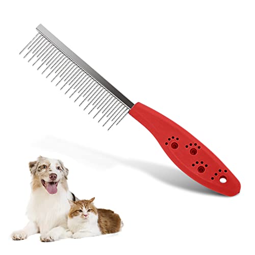 Fellkamm katze, Entwirrkamm hund, Katzenkamm, Combi Kamm für Hund, Unterwollkamm 31 Zähne, großes Werkzeug für Verwicklungen, verknotete oder tote Haare zu entfernen von SEMINISMAR