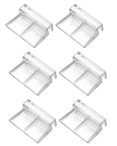 Glasabdeckungs-Clips für Aquarien,Unterstützung Halter Glasabdeckungs Clips,Glasabdeckung Clip Unterstützung Halter für Aquarien,Acryl-Clips universale Halterungen für randlose Aquarien,10mm*6 Stück von SEMINISMAR