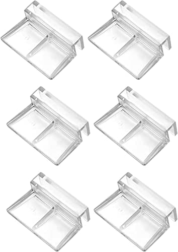 Glasabdeckungs-Clips für Aquarien,Unterstützung Halter Glasabdeckungs Clips,Glasabdeckung Clip Unterstützung Halter für Aquarien,Acryl-Clips universale Halterungen für randlose Aquarien,8mm*6 Stück von SEMINISMAR