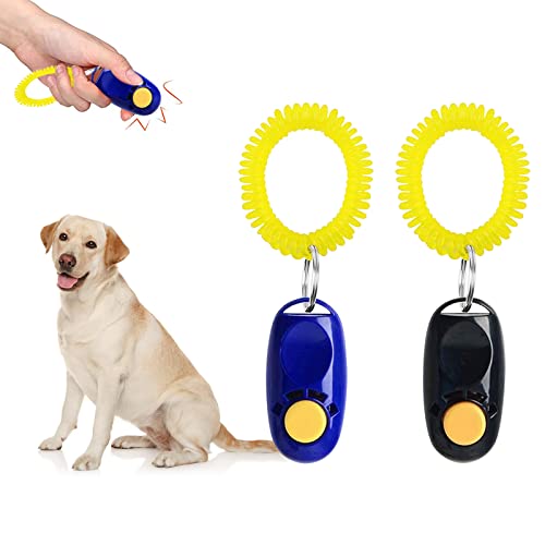 Hund Clicker,Trainings-Clicker mit Handschlaufe,Hundetraining Klicker,Finger Clicker für Clickertraining,Trainings-Clicker,Hundeerziehung und Hundetraining für Hund,Katze,Pferd,2 Stück von SEMINISMAR