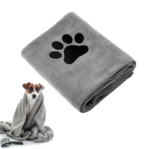 Hundehandtuch,Hundehandtuch Extra Saugfähig,Hunde Handtuch Extra Saugfähig,Schnelltrocknendes Handtuch für Hunde,Großer Weich Hunde Handtuch,Microfiber Schnelltrocknend Warm Haustierhandtuch,50*100cm von SEMINISMAR
