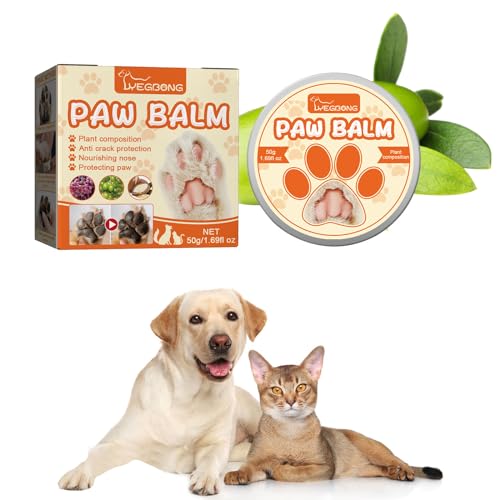 Paw Balm,Paw Soother Cream,Hunde Pfotenbalsam,Pfotencreme Hund Salbe,Pfotenpflege Katze,für stärkt die Widerstandskraft der Pfotenballen,beruhigt und schützt die Haut,50g von SEMINISMAR