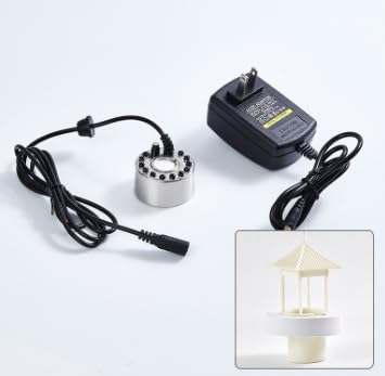 Ultraschall Vernebler,Ultraschall Nebler,Nebler Ultraschall Vernebler,Ultrasonic Fog Maker,Mist Maker Wassernebler Fogger,Mit Stromversorgung Und Bojen,Für Springbrunnen,Aquarium,Farbige Lichter von SEMINISMAR