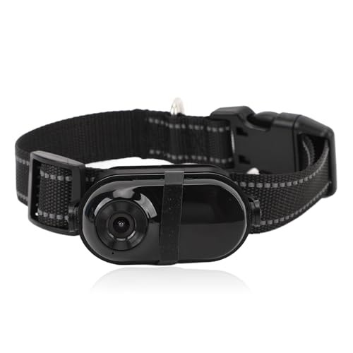 SENECESLI 1080P Katzenhalsbandkamera, HD-Haustierkamera, Small-Actionkamera für Videoaufzeichnungen, Hundehalsbandkamera für Heimtierbedarf, Kamera für Katzen und Hunde (128GB) von SENECESLI