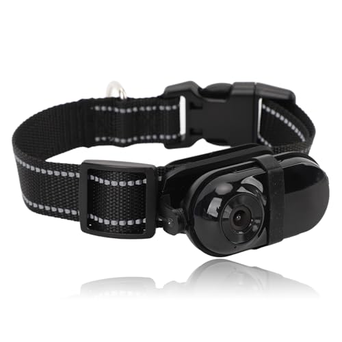 SENECESLI 1080P Katzenhalsbandkamera, HD-Haustierkamera, Small-Actionkamera für Videoaufzeichnungen, Hundehalsbandkamera für Heimtierbedarf, Kamera für Katzen und Hunde (32GB) von SENECESLI