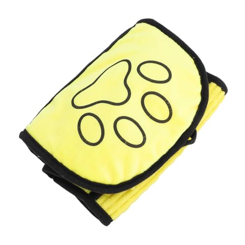 SENECESLI Haustiertrocknenhandtuch, Maschinenwaschbarer Superabsorbierender Schnelltrocknenhundtücher 19.88x8.27in Dicker Wiederverwendbar für Katzen Hunde Dusche Bad (Yellow) von SENECESLI