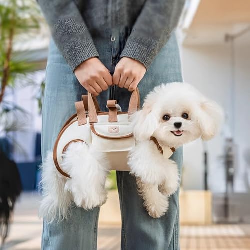 SENECESLI Hundeliftgurt, Hundetransportschlinge für Kleine und Mittlere Katzen Hunde, Tragbare Haustier -Träger -Beutel, Kleine Hunde Schleuderträger für Welpenkatze Im Freien, Einstellbares (M) von SENECESLI