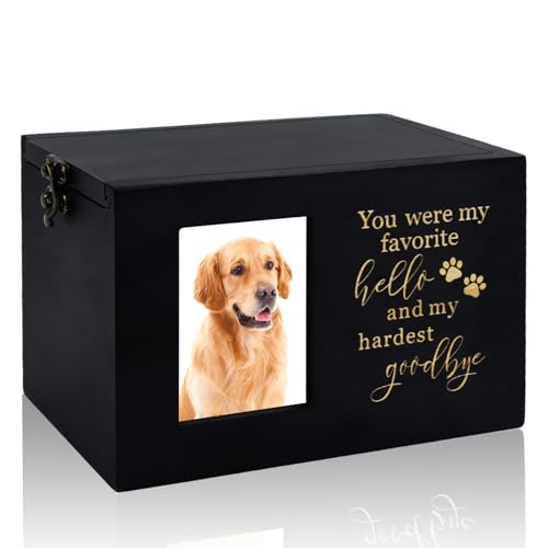 SENLINLIN Haustierurne aus Holz für Hunde, Gedenkbox mit Bilderrahmen und Lebensbaum, Urnenbox für Tierasche bis 25kg, Erinnerungsgeschenk für verstorbene Haustiere SENLINLIN Haustierurne aus Holz für Hunde, Gedenkbox mit Bilderrahmen und Lebensbaum, Urnenbox für Tierasche bis 25kg, Erinnerungsgeschenk für verstorbene Haustiere von SENLINLIN