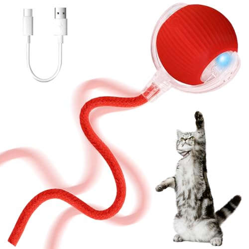 SENLINLIN Katzenspielzeug, intelligenter interaktiver Katzenball, elektrisches automatisches Spielzeug für Indoor-Katzen, wiederaufladbar, unregelmäßig bewegliches Katzenspielzeug, stimuliert SENLINLIN Katzenspielzeug, intelligenter interaktiver Katzenball, elektrisches automatisches Spielzeug für Indoor-Katzen, wiederaufladbar, unregelmäßig bewegliches Katzenspielzeug, stimuliert von SENLINLIN