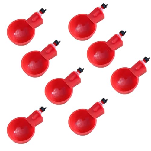 8 Stück Hühner-Wasserbecher, automatische Geflügeltränke, Kunststoff, Wassertrinkspender, Futterspender für Vögel, Gänse, Tauben, Wachteln 8 Stück Hühner-Wasserbecher, automatische Geflügeltränke, Kunststoff, Wassertrinkspender, Futterspender für Vögel, Gänse, Tauben, Wachteln von SENRISE