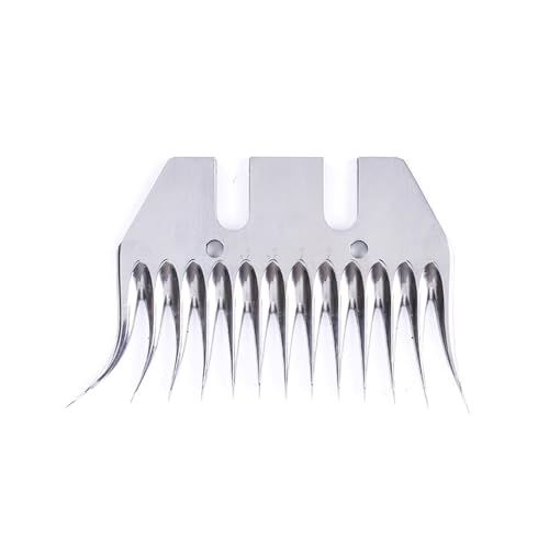 SENRISE 13 Zähne Biegen Schaf Schere Scherklinge Edelstahl Tier Trimmer Kämme Cutter Ersatz für Schafe, Alpakas und Ziegen von SENRISE