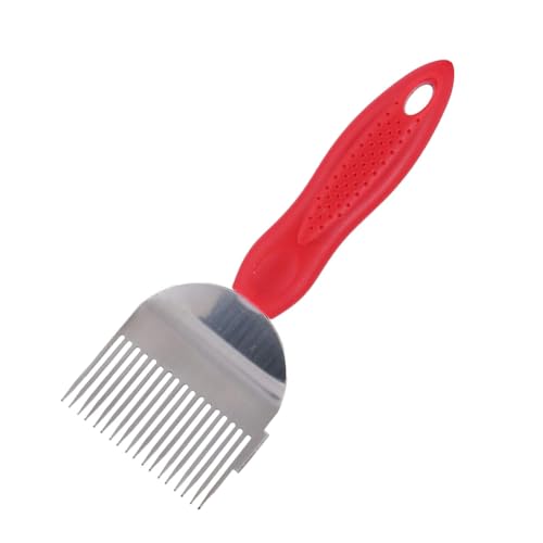 SENRISE Bee Entdeckelgabel, rotes Honigmesser mit Nadelschnitt, Edelstahlzinken, Imkerwerkzeuge für Imker SENRISE Bee Entdeckelgabel, rotes Honigmesser mit Nadelschnitt, Edelstahlzinken, Imkerwerkzeuge für Imker von SENRISE