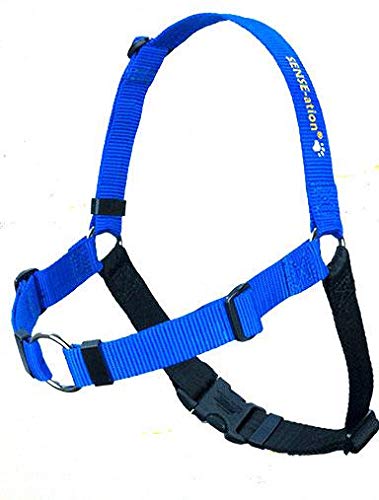 Die original sense-ation verhindert Zerren Hund Training Hundegeschirr (blau, M-L schmal) von SENSE-ation Dog Harness