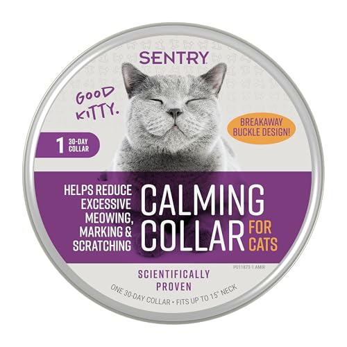 SENTRY PET Care Sentry Beruhigendes Halsband für Katzen, langanhaltendes Pheromon-Halsband hilft Katzen für 30 Tage zu beruhigen, reduziert Stress, hilft Katzen vor Angst, Lauten Geräuschen und SENTRY PET Care Sentry Beruhigendes Halsband für Katzen, langanhaltendes Pheromon-Halsband hilft Katzen für 30 Tage zu beruhigen, reduziert Stress, hilft Katzen vor Angst, Lauten Geräuschen und von Sentry