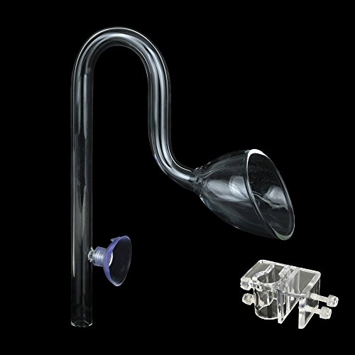 SENZEAL 13mm Aquarium Auslauf Glas Lily Pipe Wasserpflanze Rohr mit Acryl-Clip für Fisch von SENZEAL