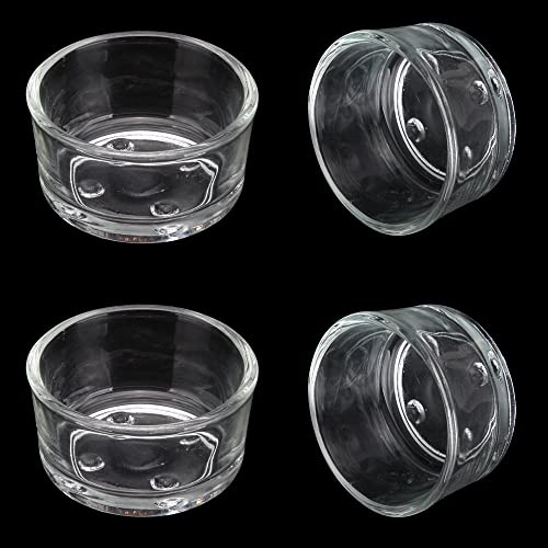SENZEAL Reptilienschale Glas Wasserschale für Reptilien Fressnapf Reptilien Feeder Schüssel 4 Stück für Schlange Eidechse kriechendes Haustier von SENZEAL