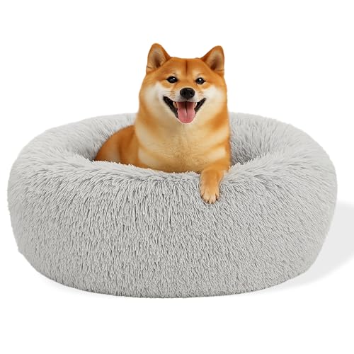 Beruhigendes Donut-Katzenbett, flauschiges, rundes Plüsch-Hundebett, gemütlich, weich, waschbar, Kissen, selbstwärmendes Haustierbett mit rutschfester Unterseite, Anti-Angst, schlafendes Kuschelnest Beruhigendes Donut-Katzenbett, flauschiges, rundes Plüsch-Hundebett, gemütlich, weich, waschbar, Kissen, selbstwärmendes Haustierbett mit rutschfester Unterseite, Anti-Angst, schlafendes Kuschelnest von SEOUGEE