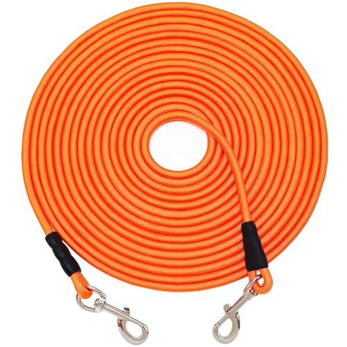 SEPXUFORE Hundeleine, strapazierfähig, Nylon, kariert, für mittelgroße und große Hunde, für drinnen und draußen, zum Spielen, Camping, Hinterhof, Orange, 1,9 cm x 9,1 m von SEPXUFORE