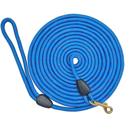 SEPXUFORE Lange Hundeleine, 1/3 Zoll x 15/30/15 m, starkes Nylonseil, Trainingsleine, Check-Seil, Schleppleine für kleine und mittelgroße Hunde von SEPXUFORE