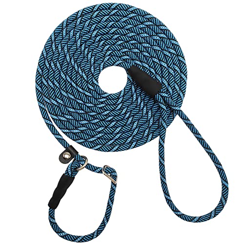 SEPXUFORE Reflektierende Lange Retrieverleine, Anti-Erstickung, 3,6 m, 9,2 m, 15 m, Trainingsleine für mittelgroße Hunde, kleine Welpen, Haustiere (6 m, blau) von SEPXUFORE