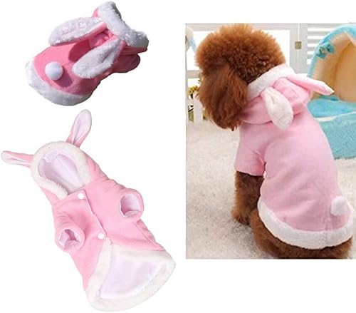 Osterhasen-Hundekostüm, Welpen-Kapuzenpullover, Hundekleidung, Haustieranzug für kleine Hunde und Katzen, Größe M von SERPEN