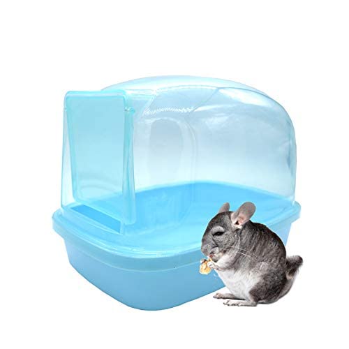 SERPEN Zwerghamster Badezimmer, Chinchilla Sauna Raum Kunststoff Sand Badehaus Ideal für Rennmäuse, Igel, Eichhörnchen und andere Kleintiere (blau) von SERPEN
