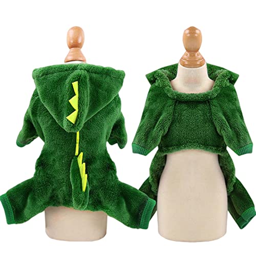 SERUMY Hundebekleidung für Haustiere, Hunde, Pyjama, Kleidung, weich, warm, Fleece, Hunde, Jumpsuit, Kleidung für kleine Hunde, Welpen, Katzen, Chihuahua, Yorkshire, Kostüm, grüner Dinosaurier, Xs 0–1,5 kg SERUMY Hundebekleidung für Haustiere, Hunde, Pyjama, Kleidung, weich, warm, Fleece, Hunde, Jumpsuit, Kleidung für kleine Hunde, Welpen, Katzen, Chihuahua, Yorkshire, Kostüm, grüner Dinosaurier, Xs 0–1,5 kg von SERUMY