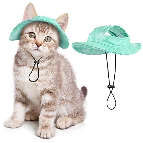 Katzen-/Hundehut für Katzen – verstellbare Schnur für kleine und mittelgroße Katzen – Geburtstagsparty-Kostüm-Dekoration (grün) von SETSBO