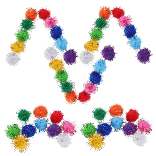 SEWACC 500 Stück Bunte Glitzer Pompons Flauschige Bastel Bälle für DIY Partydekorationen Vielseitige Bastelmaterialien für Kreative Projekte und Kleidung SEWACC 500 Stück Bunte Glitzer Pompons Flauschige Bastel Bälle für DIY Partydekorationen Vielseitige Bastelmaterialien für Kreative Projekte und Kleidung von SEWACC
