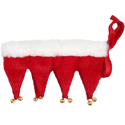 SEWACC Hundehalsband mit Glöckchen, Weihnachtshalsband für Haustiere Mit, Festliches Verkleidungsaccessoire für Katzen Und Hunde, Polyester, Mehrfarbig (größe 2) von SEWACC