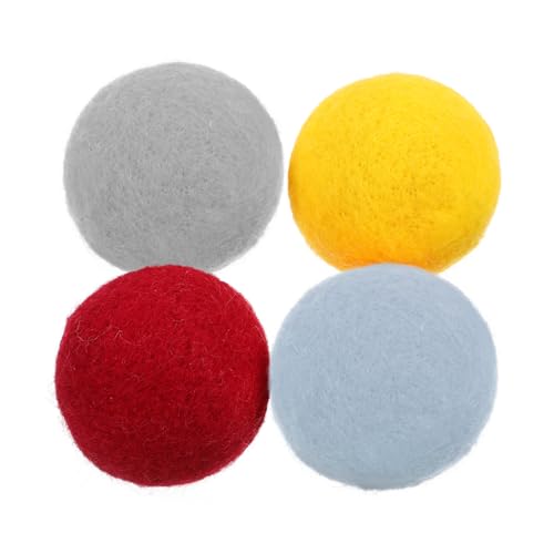 SEWACC Hundespielzeugball Für Kleine Hunde Interaktives Kauspielzeug Aus Filz 4 Stück Leicht Und Langlebig Für Drinnen Und Draußen Trainingsspielzeug Für Haustiere SEWACC Hundespielzeugball Für Kleine Hunde Interaktives Kauspielzeug Aus Filz 4 Stück Leicht Und Langlebig Für Drinnen Und Draußen Trainingsspielzeug Für Haustiere von SEWACC