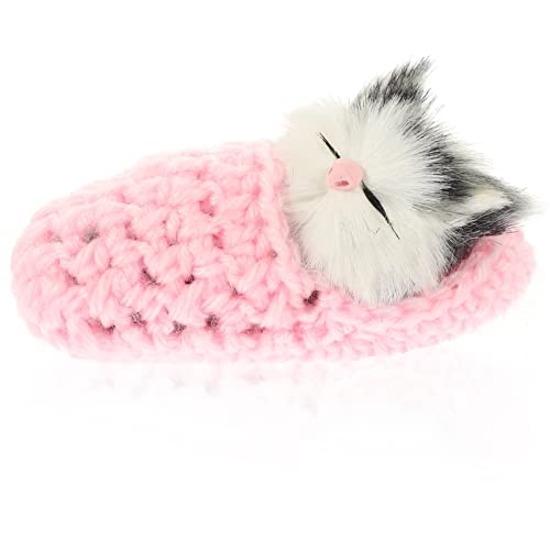 SEWACC Schlafende Katze In Pantoffel 1Pc Schlafende Katze Puppe Süßes Katzenspielzeug Kleine Schlafende Katze Hausschuhe Für Dekore (Farbe 2) von SEWACC