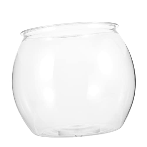 Fish Vase Bowl Fish Tank Transparent Goldfish Bowl Ornamental Tank Round Plastic Office Terrarium Terrarium Bowl von SEWOART