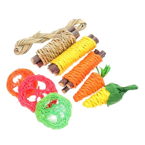 SEWOART 1 Satz Hamster- Haustiere Hasenkauspielzeug Zur Bereicherung Zäh Zahnen Hamsterspielzeug Klein Mini Spielzeuge Hamster Snacks Hasenspielzeug Hölzern von SEWOART