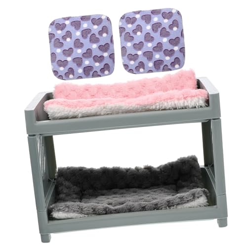 SEWOART 1 Satz Hamsterbett Tragetasche Für Kleintiere Käfigzubehör Leine Welpenstift Chinchilla Spielzeughängematte Zwinger Koje Hamsterkäfige Hamster Etagenbett Wurf Plüsch von SEWOART